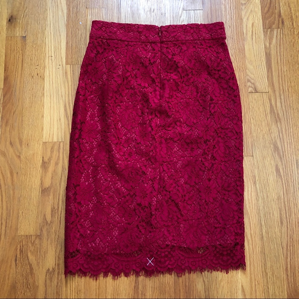 J. Crew Pintucked Pencil Skirt in Lace - Picture 2 of 8